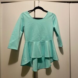Aqua Peplum Top